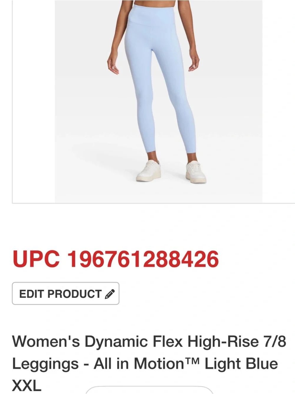 all in motion Light Blue Dynamic Flex High-Rise Leggings